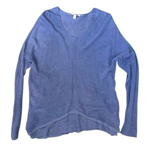 Eileen Fisher Linen Blend Tunic Top Lightweight, Size Medium Blue